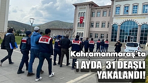 Kahramanmaraş'ta 5 ayda 31 DEAŞ'lı yakalandı 