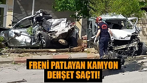 Kahramanmaraş’ta freni patlayan kamyon 3 araca çarptı 