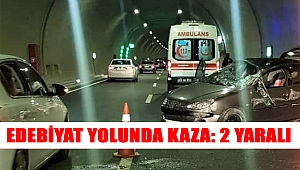 Edebiyat yolunda kaza: 2 yaralı 