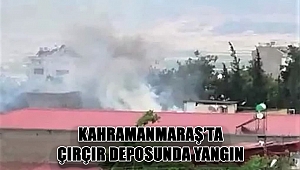Kahramanmaraş’ta çırçır deposunda yangın 