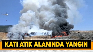 Kahramanmaraş'ta katı atık alanında yangın 
