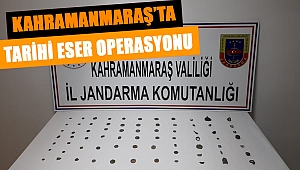 Kahramanmaraş’ta tarihi eser operasyonu