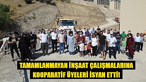 Kahramanmaraş’ta tamamlanmayan kooperatif üyeleri isyan etti 
