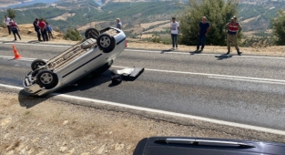Kahramanmaraş’ta otomobil takla attı: 1 yaralı
