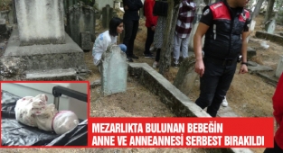 Mezarlıkta bulunan bebeğin anne ve anneannesi serbest bırakıldı