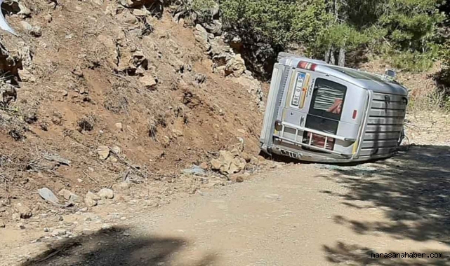 Kahramanmaraş’ta hafif ticari araç devrildi: 1 yaralı