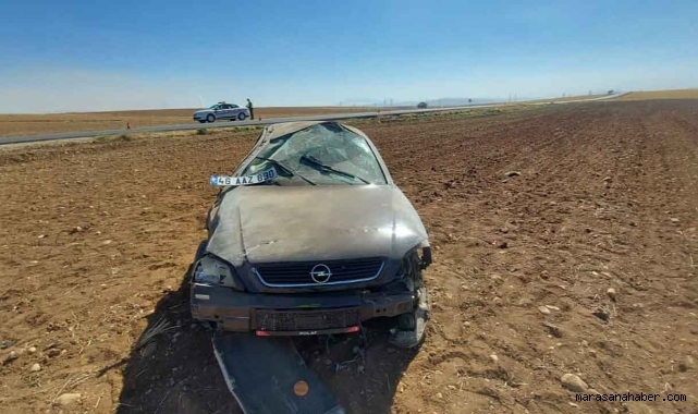 Kahramanmaraş’ta otomobil takla attı: 1’i ağır 3 yaralı