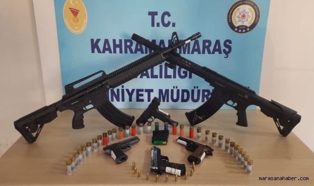 Kahramanmaraş’ta 15 kişiden 16 silah ele geçirildi