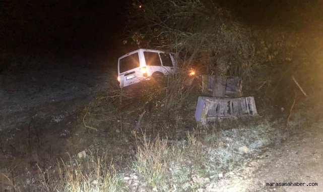 Kahramanmaraş’ta ata çarpman kamyonet tarlaya uçtu: 2 yaralı