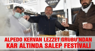 Alpedo Kervan Lezzet Grubu'ndan Kar altında Salep Festivali