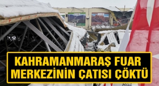 Kahramanmaraş Fuar Merkezinin Çatısı Çöktü