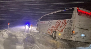 Kahramanmaraş’ta yolcu otobüsü mahsur kaldı