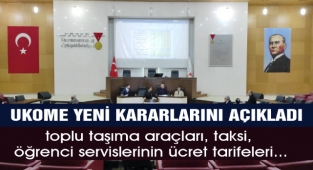 UKOME Yeni Kararlarını Açıkladı