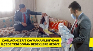 Çağlayancerit Kaymakamlığı’ndan İlçede Yeni Doğan Bebeklere Hediye