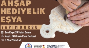 Kahramanmaraş’ta Ahşap Hediyelik Eşya Yapım Kursu Başlıyor