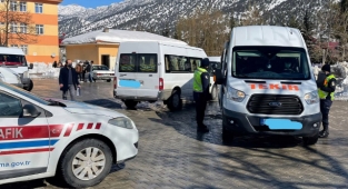 Okul servisleri denetlendi