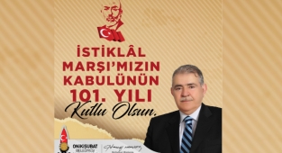 Başkan Mahçiçek'ten İstiklal Marşı'nın Kabulü ve Mehmet Akif Ersoy'u Anma Günü mesajı