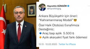 Güngör’den Yavaş’a Kahramanmaraş Modeli Önerisi