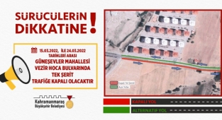 Kahramanmaraş Büyükşehir'den Sürücülere Uyarı