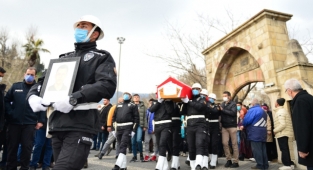 Kahramanmaraşlı polis memuru son yolculuğuna uğurlandı