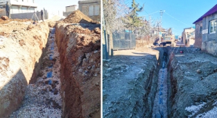 Pazarcık - Yumaklıcerit Mahallesi Kanalizasyon Hattı Çalışmaları Devam Ediyor