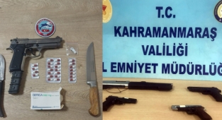 Kahramanmaraş’ta 13 Şüpheli Şahıstan 14adet Silah Ele Geçirildi