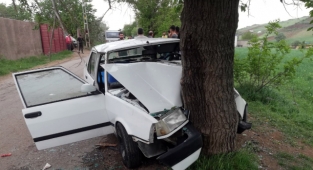 Kahramanmaraş'ta otomobil ağaca ok gibi saplandı: 5 yaralı
