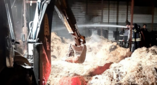 Türkoğlu’nda ahır yangını