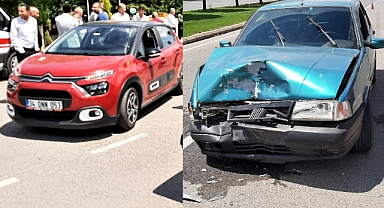 Kahramanmaraş’ta iki otomobil çarpıştı: 2 yaralı