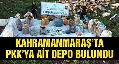 Kahramanmaraş’ta PKK’ya ait depo bulundu