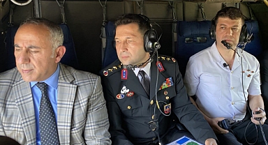 Kahramanmaraş'ta trafik havadan denetlendi