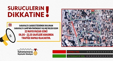 Kahramanmaraş’ta Yol Çalışması! İşte Alternatif Güzergâhlar