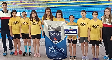 SANKO Okulları Öğrencileri Yüzmede 12 Madalya Kazandı