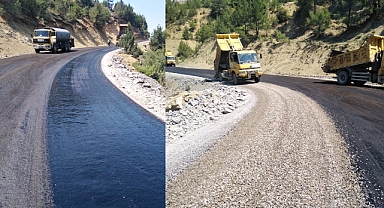 Büyükşehir Boyalı Grup Yolu'nda Asfalt Çalışmalarına Başladı