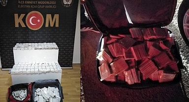 Elbistan’da kaçak tütün sevkiyatına polis engeli