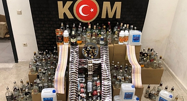Kahramanmaraş'ta 150 litre sahte içki ele geçirildi
