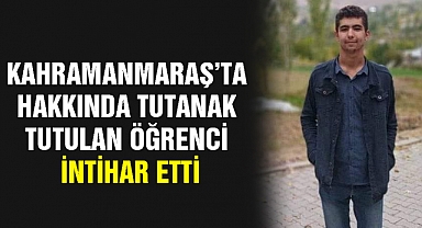 Kahramanmaraş'ta Hakkında Tutanak Tutulan Öğrenci İntihar Etti