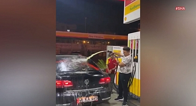 Kahramanmaraş’ta otomobilini benzinle yıkadı