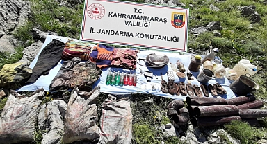 Kahramanmaraş’ta PKK’ya ait mağara imha edildi