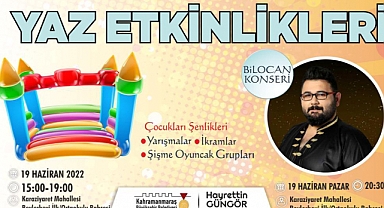 Kahramanmaraşlılar Yaz Etkinlikleriyle Müzik ve Eğlenceye Doyacak