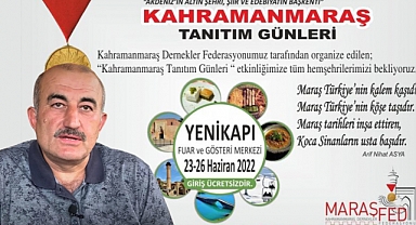 MARAŞ-FED Başkanı Yinanç’dan Kahramanmaraş tanıtım günlerine davet