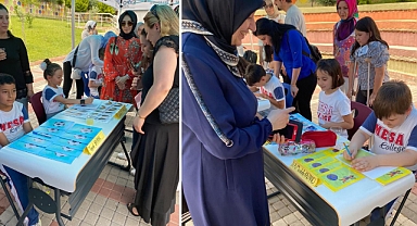 Minik öğrenciler yazdıkları kitapları imzalayarak yazarlığa ilk adımlarını attı