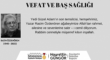 Başkan Güngör’den Yazar Özdenören İçin Taziye Mesajı