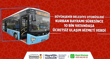 Büyükşehir Otobüsleri Bayramda 10 Bin Yolcuyu Ücretsiz Taşıdı