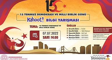 Demokrasi ve Milli Birlik Günü Temalı Bilgi Yarışması Gerçekleştirilecek