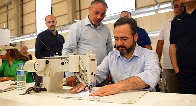 Elbistan’ın ilk tekstil fabrikasında eğitim bantları çalışmaya başladı