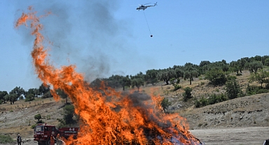 Kahramanmaraş’ta helikopter destekli yangın tatbikatı