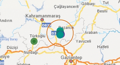 Pazarcık’ta 3.5 şiddetinde deprem