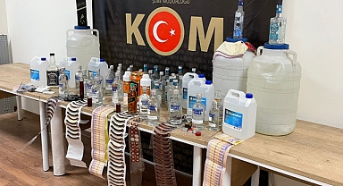 Kahramanmaraş’ta evinde sahte içki üretiyordu yakalandı