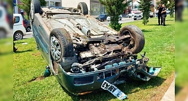 Kahramanmaraş’ta otomobil takla attı: 1 yaralı
